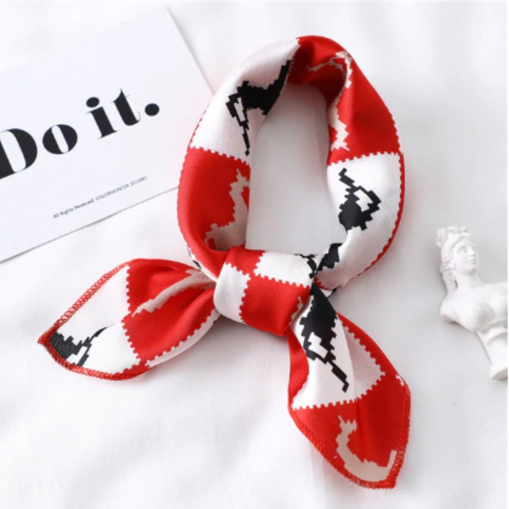 Silky Square Scarf for All Purpose